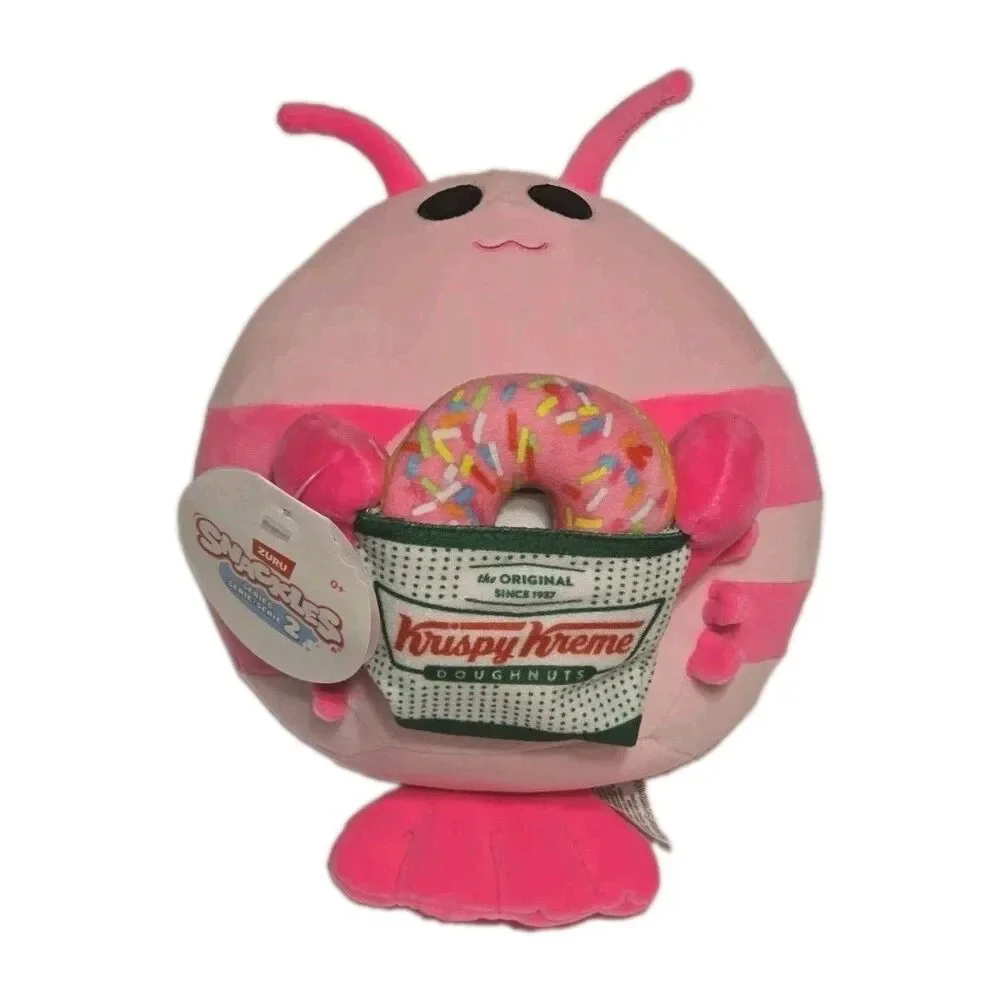 Zuru Snackles Series 2 Lily The Shrimp Plush Holding Krispy Kreme NWT
